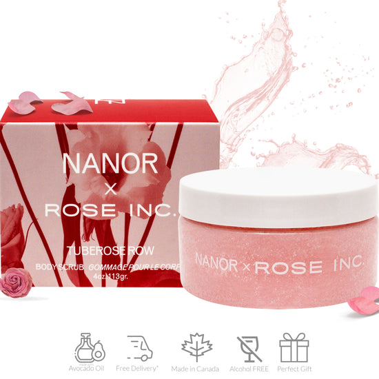 Collaboration Nanor et Rose Inc. Exfoliant corporel Tuberose Row